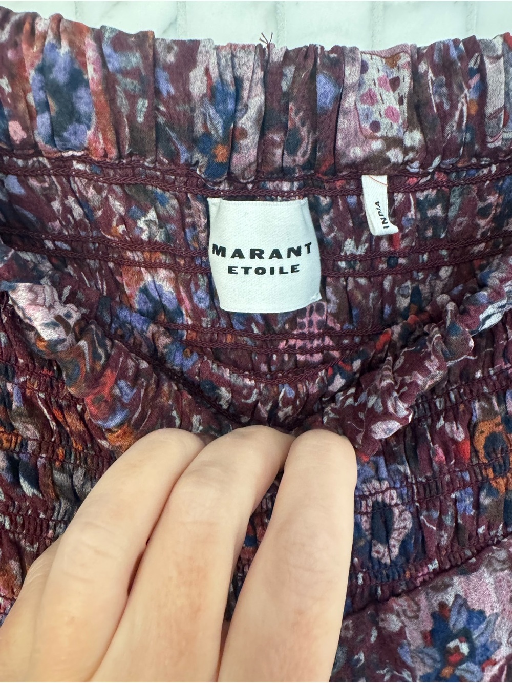 Etoile Isabel Marant Brigette Smocked Ruffle Skirt - Picture 7 of 8
